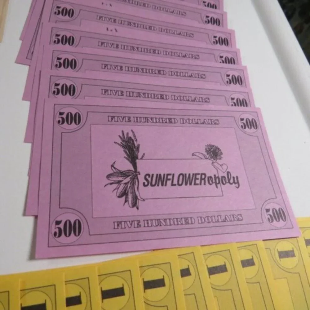 Sunfloweropoly Kansas Advertising Trivia Monopoly Board Game (Complete)